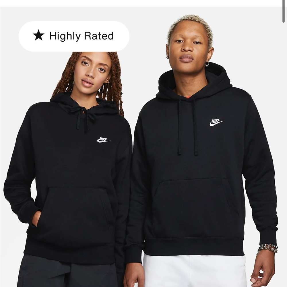 Nike Sportswear Club Fleece Black Sweater Size Small